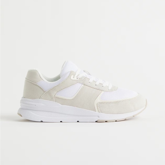 H&M White/Beige Lightweight Sneakers, 8 - Picture 5 of 6